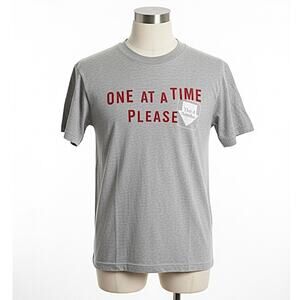 Aéropostale Vintage Large "ONE AT A TIME PLEASE" Dating T-Shirt Gray Y2K